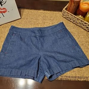 ANN TAYLOR LOFT  Jean Shorts w/Side Zippper